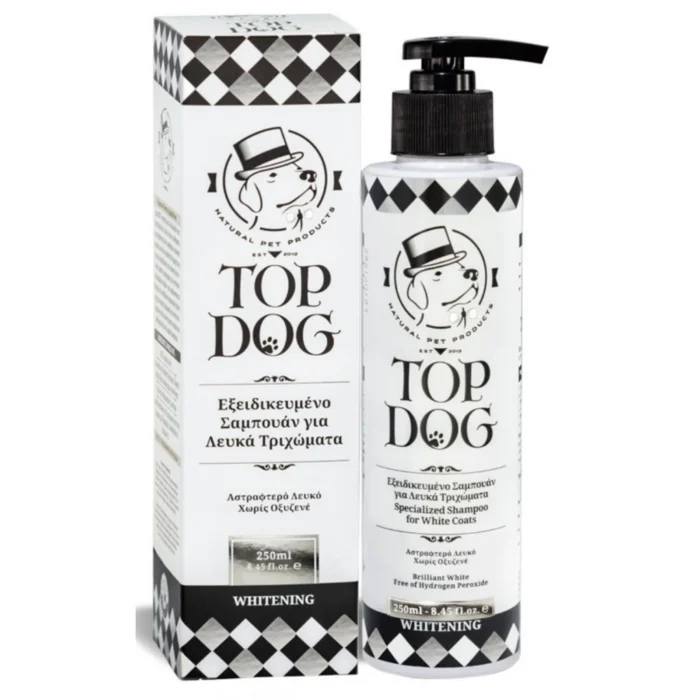 sampoyan top dog whitening 250ml gia skuloys kai gates petshop88 1600x1600h