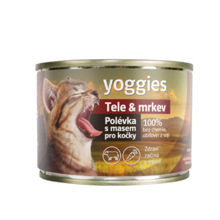 Yoggies cat soup beef & carrot 185gr